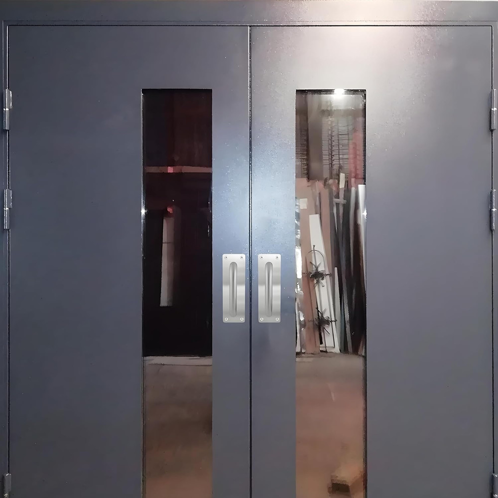 Door Pull Handle with Plate Stainess Steel Heavy Duty Barn Door Handle Push Pull