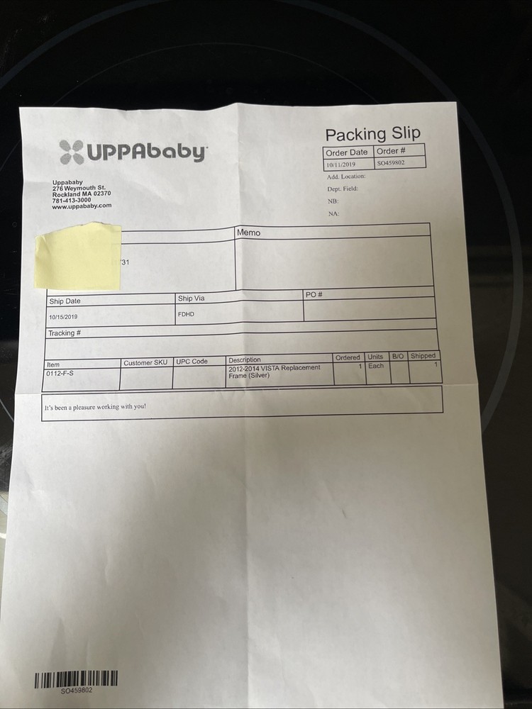 UPPAbaby Vista 2012-2014 Replacement Frame (Silver)