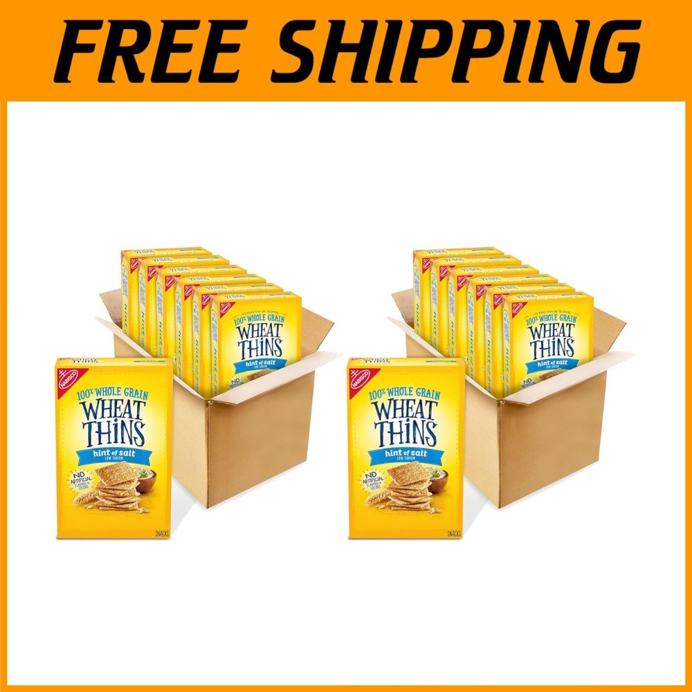 Thin & Crispy Whole Grain Crackers - Low Sodium, 2 Pack