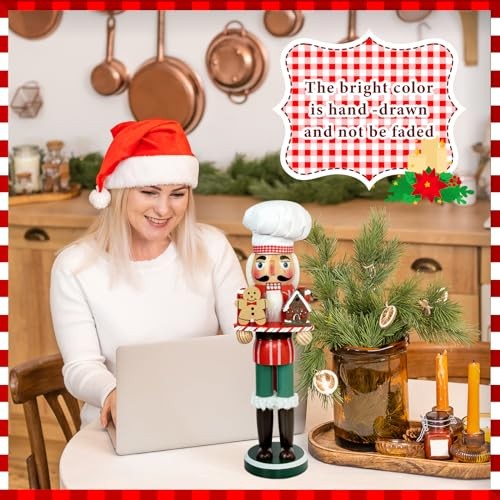 Gingerbread Nutcracker Wooden Baking Nutcracker Chef Christmas Chef Nutcracker