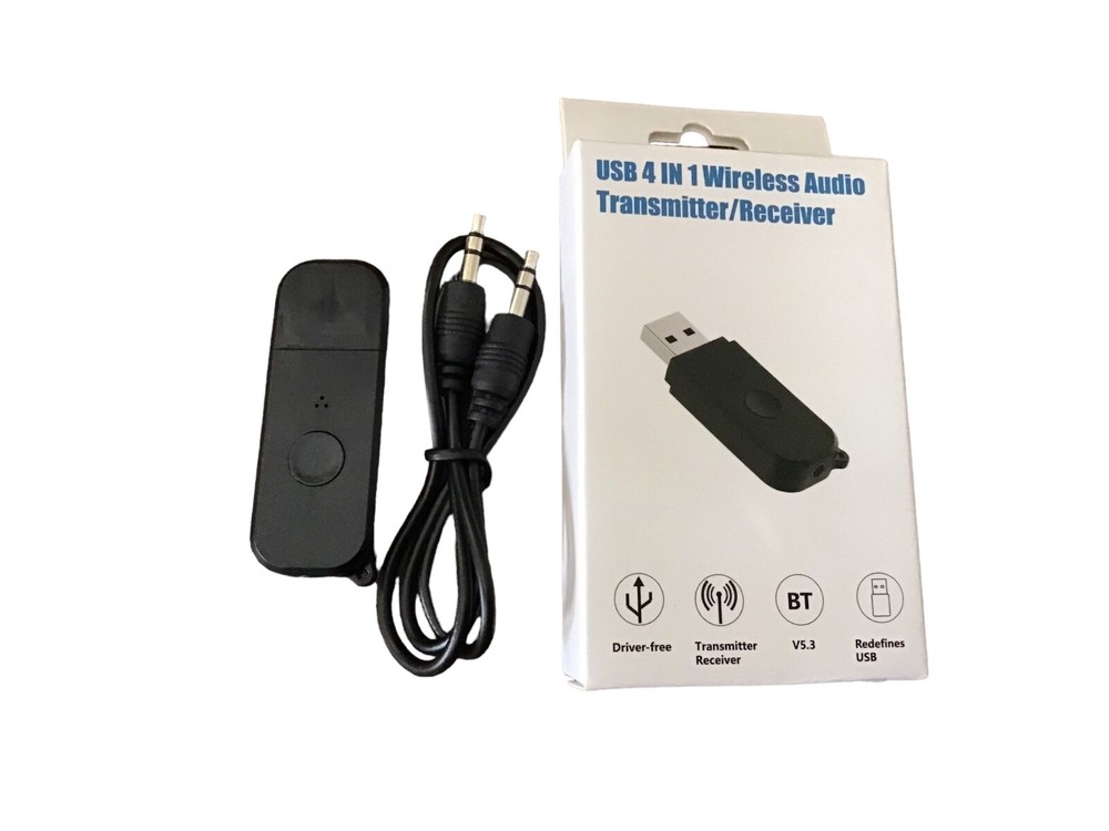 USB 4 In 1 Wireless Audio Transmitter Receiver 5.3 USB