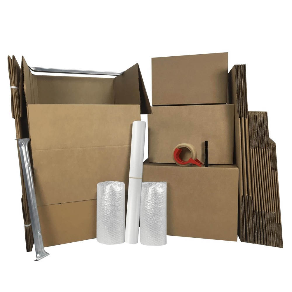 UBMOVE Wardrobe Moving Boxes Kit #, Small, #1, Brown