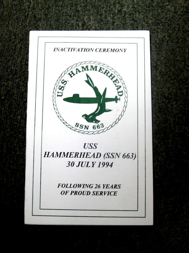 USS   HAMMERHEAD   SSN 663  IN ACTIVATION   Ceremony Program  1994