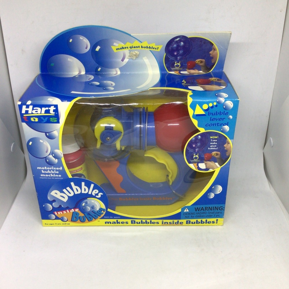 NOS 1998 Hart Toys Motorized Bubble Machine Makes Bubbles Inside Bubbles