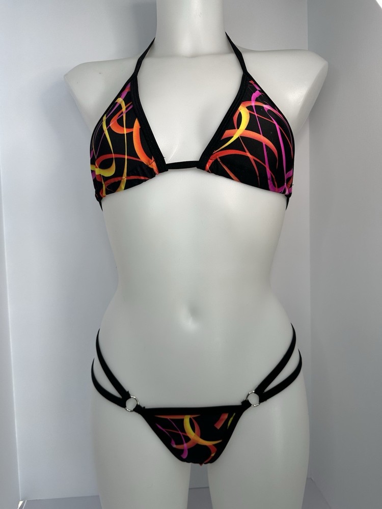 Exotic Dancer Tri Top And Thong Set