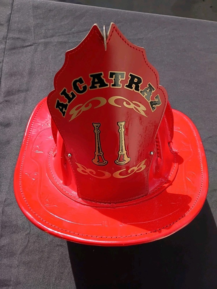 leather firefighter helmet