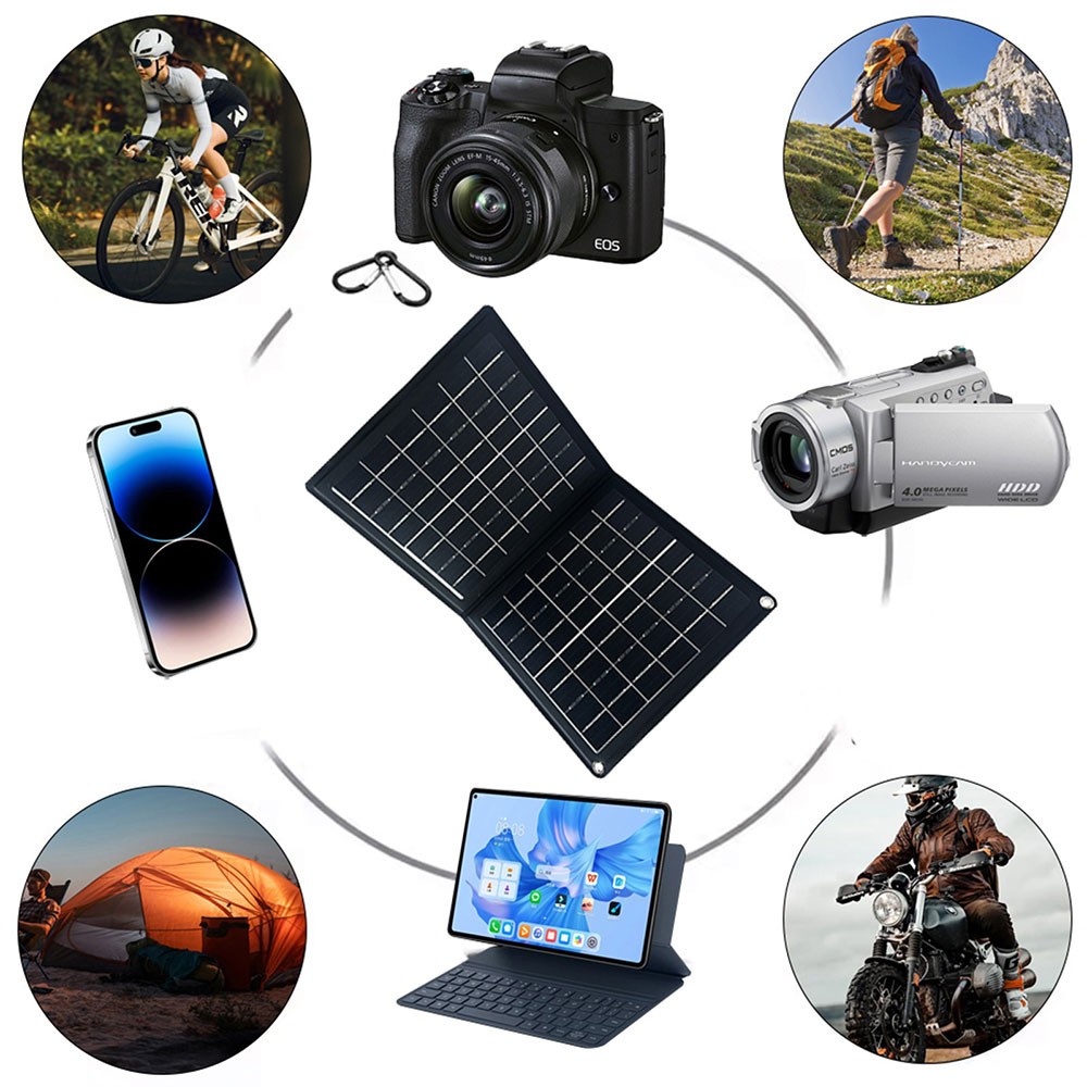 NEW Folding Solar Panel USB 5V Output Waterproof Portable Solar Charger