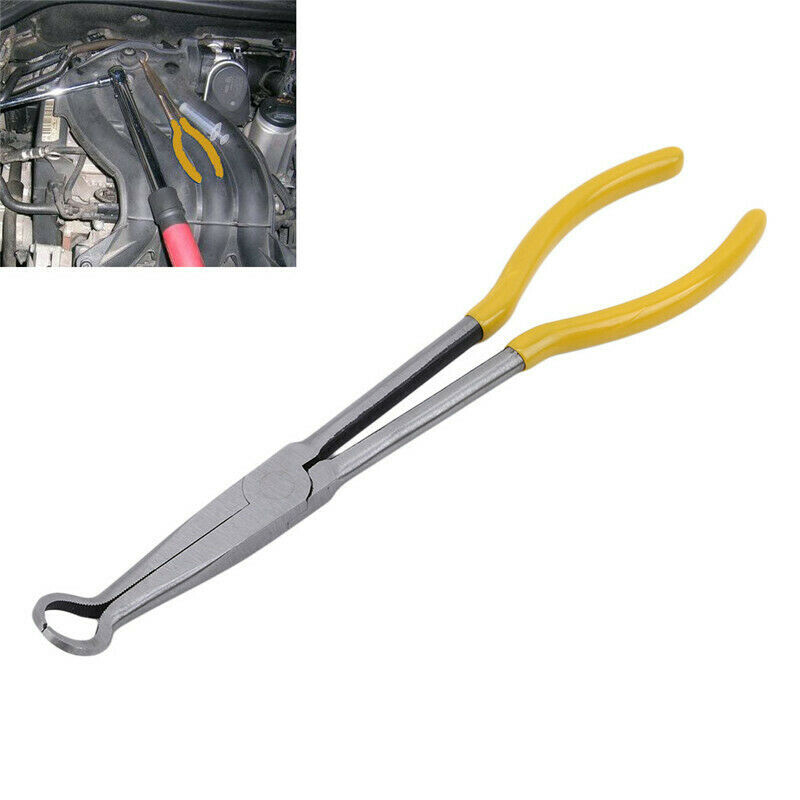280mm Long Spark Plug Pliers Offset Tip Spark Plug Wire Boot Puller Removal Tool