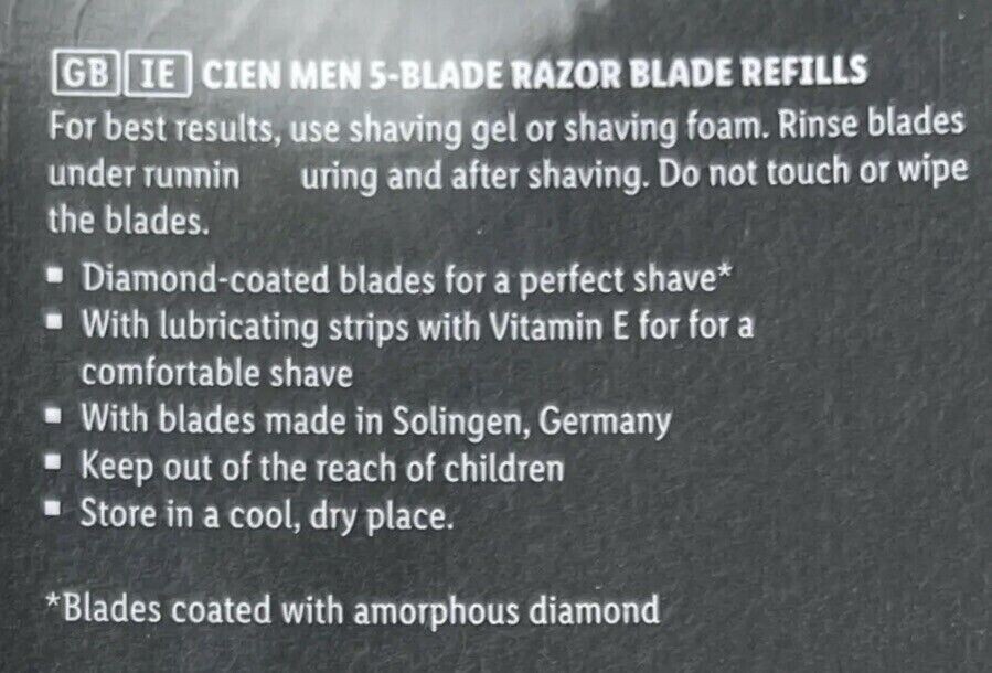 Cien Men Dynamic 5 Pro Blade Shaving System. Quick & Smooth. 1×Handle 2× Refill