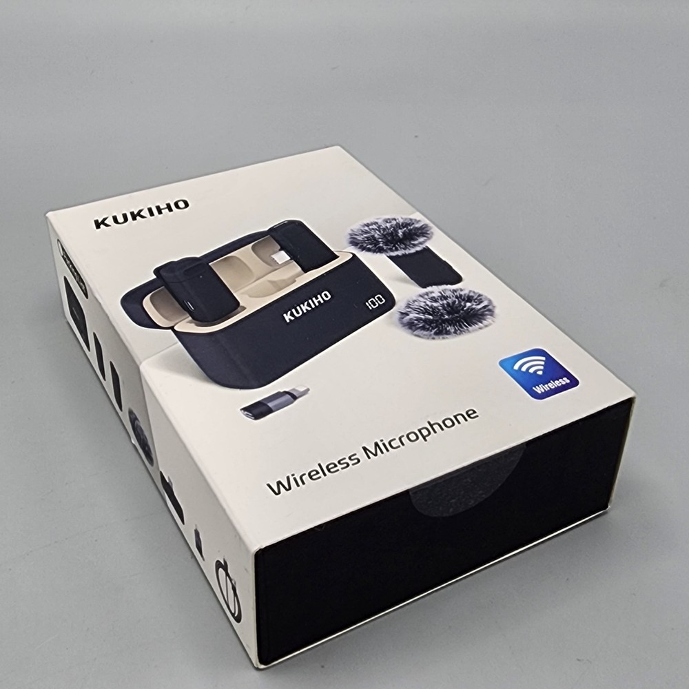 KUKIHO 2 Pack Wireless Lavalier Microphone! iPhone, iPad + Android Phone / NEW