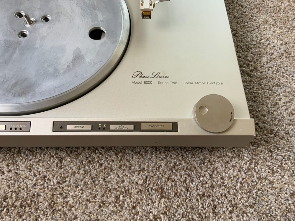 Phase Linear Model 8000 Linear Motor Turntable Series 2 - Untested - Powers On!
