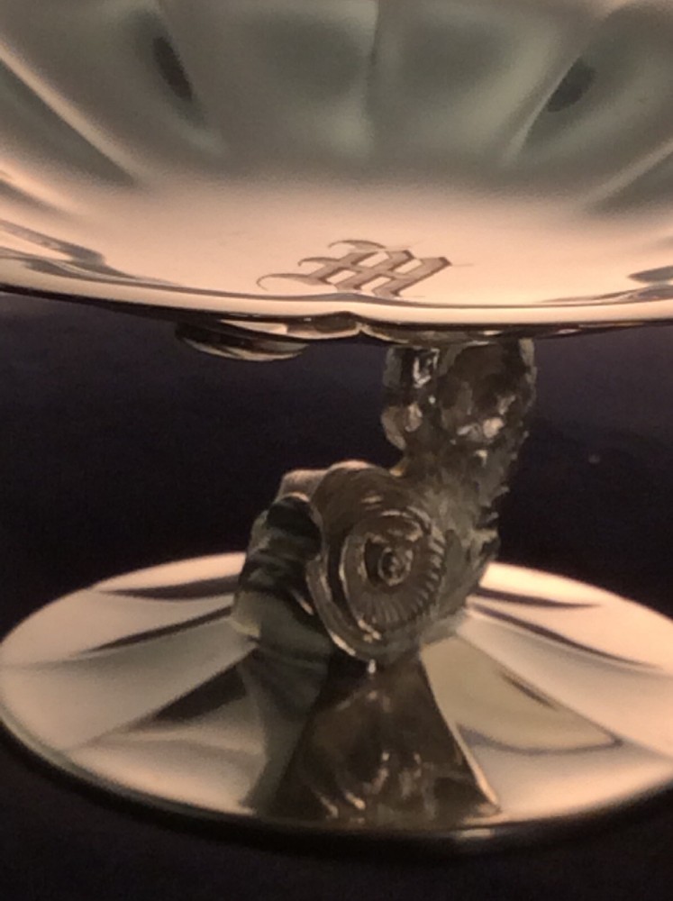 vintage silver plate candy dish BY "Pairpoint"