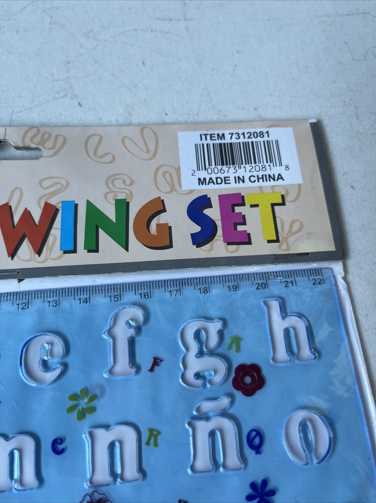 MY SCHOOL: 2 PCS DRAWING SET (PLASTIC) - NEW
