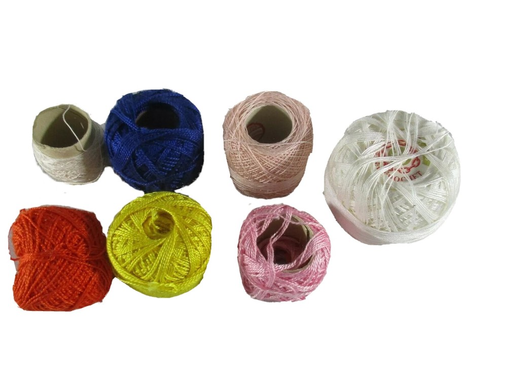 Crochet Cotton Leftovers x 7.