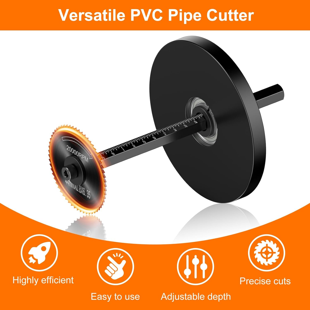 Inside Pipe Cutter for PVC Pipe, Cutter Tool Set with Scale - Adjustable Depth G