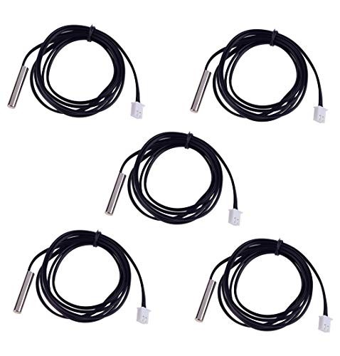 5pcs NTC Temperature Sensor 100K 1% NTC B3950 Waterproof Probe Thermistor