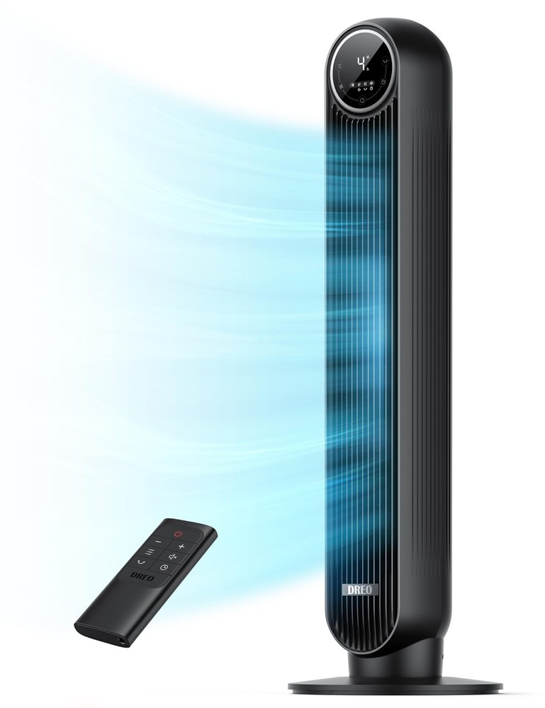 Dreo Tower Fan for Bedroom, 2026 Upgraded DC Motor, 28ft/s 36 inch, Black