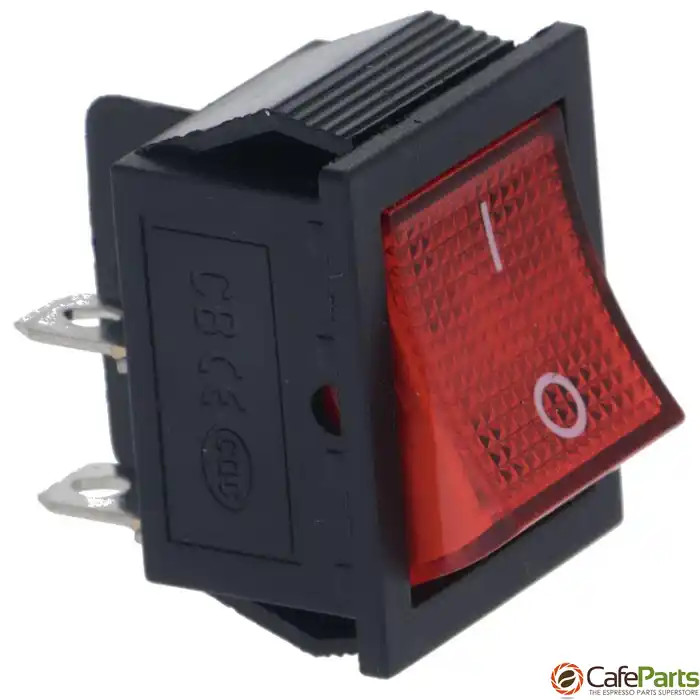 Red Bipolar Switch 16a 250v