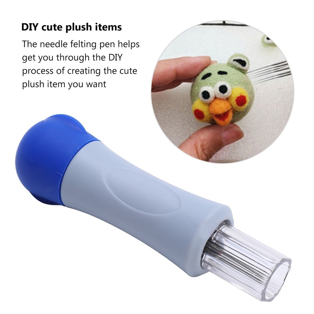 Felting Needles Spring Device Transparent Tube Handle Design Replaceable Inner
