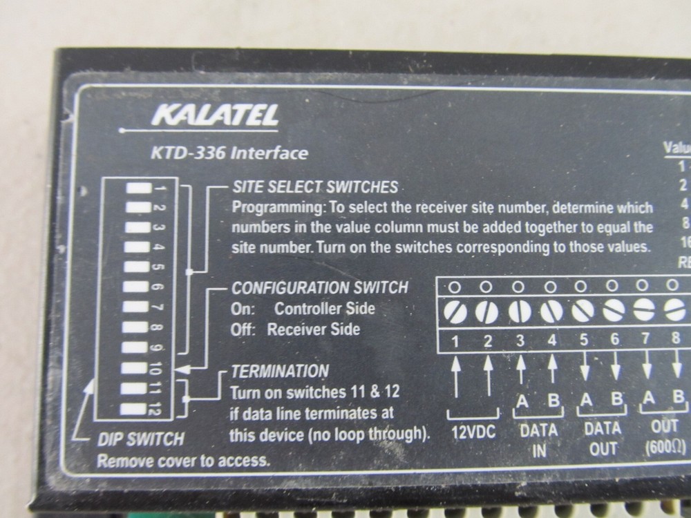 Kalatel KTD-336 Interface