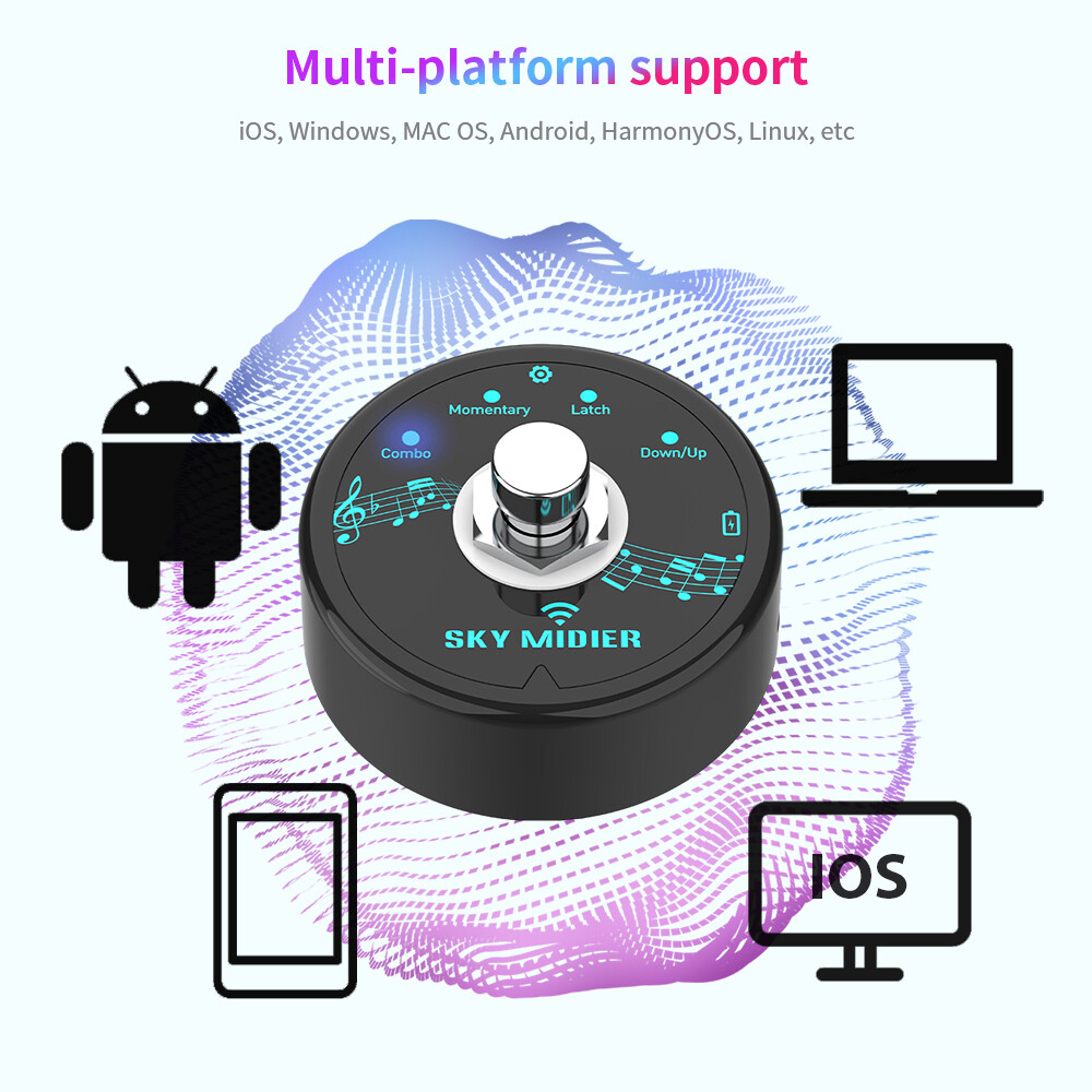 BT MIDI Effector Pedal Mini MIDI Controller Software Effector Controller G8H7