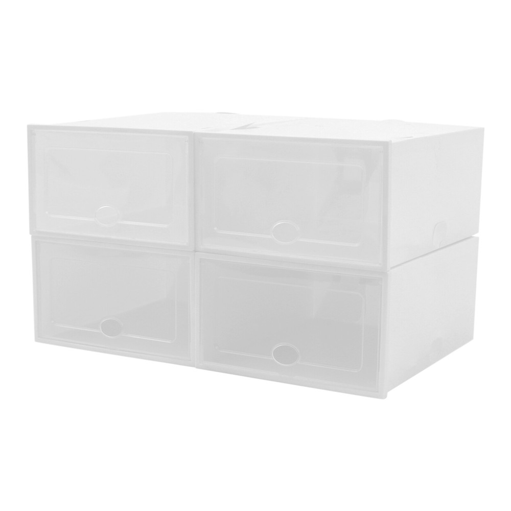 Stackable Shoe Storage Box Durable Plastic Sneaker Display Case Organizer 20pcs