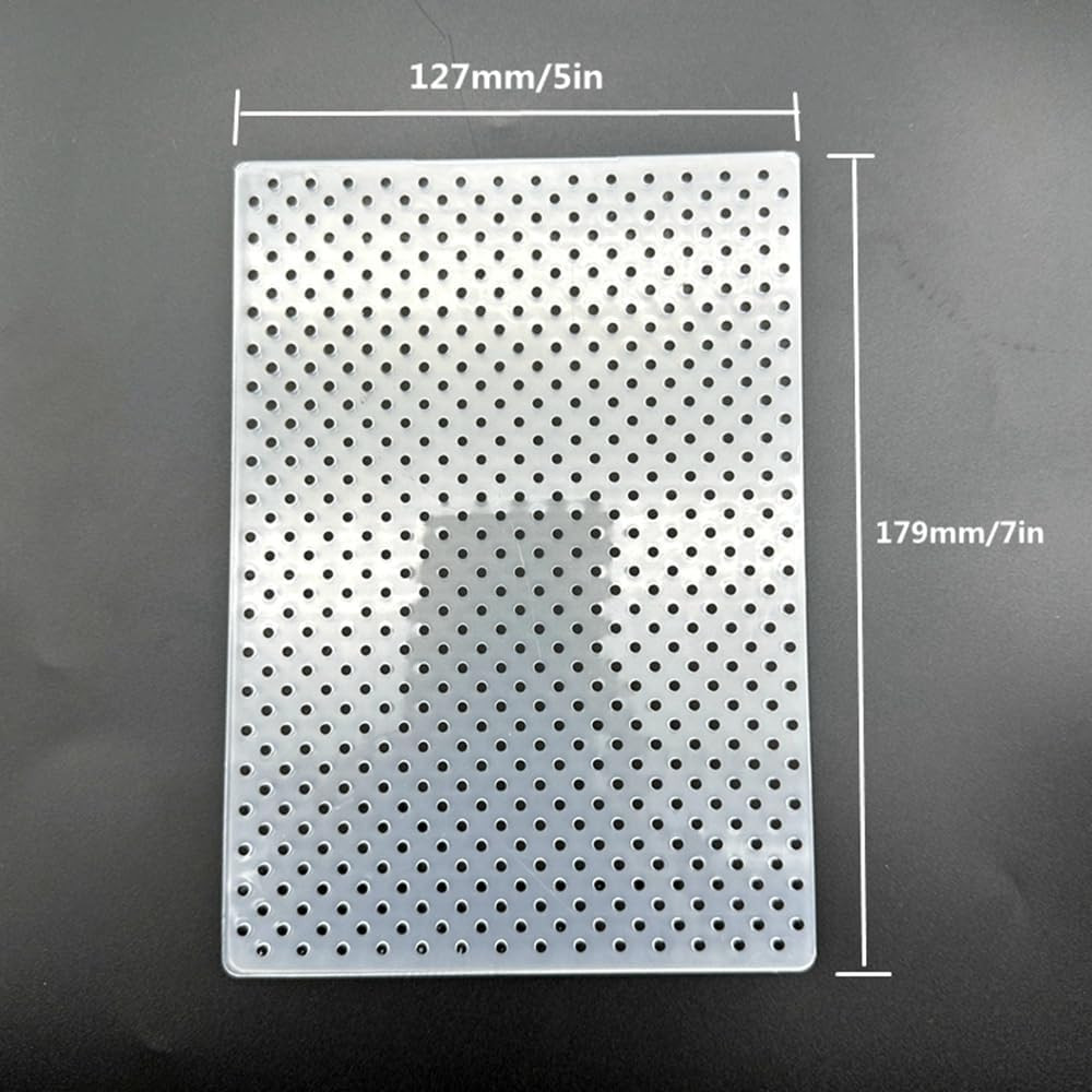 3D Plastic Embossing Folder Template Polka Dot Texture 5X7 Inch for Card Making
