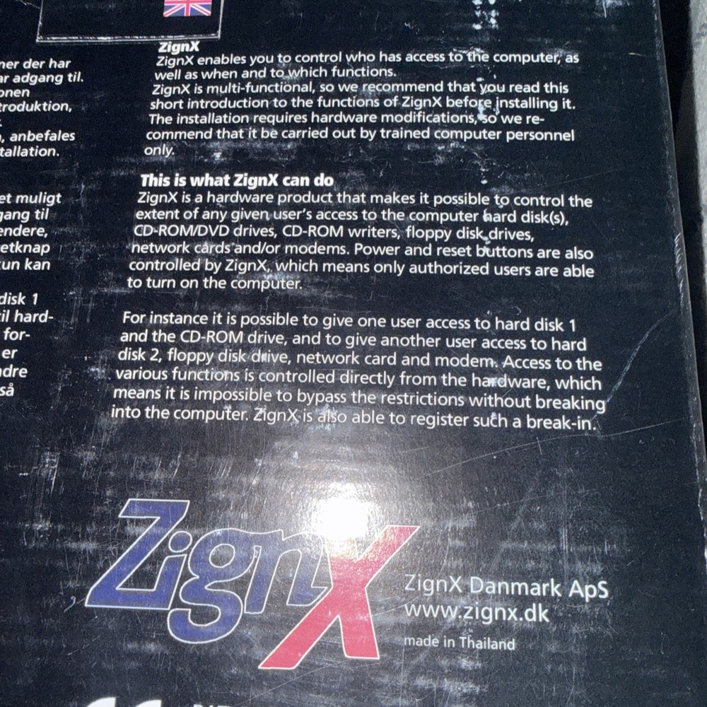 ZignX Random Access System READ DESCRIPTION For Further Info