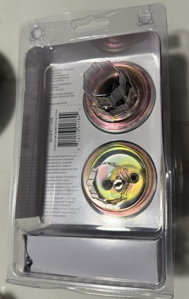 Honeywell Deadbolt Keyed One Side (Silver)