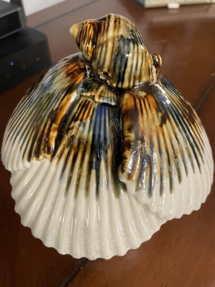 Ceramic Glazed Hanging Birdhouse Shell On Top