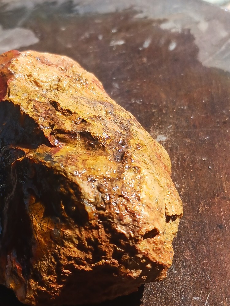 Jasper Agate With Silicized Veinlets Throughout Specimen Red Yellow Jasper
