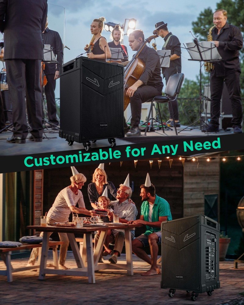 Karaoke Machine - Bluetooth Speaker with Wireless Microphone