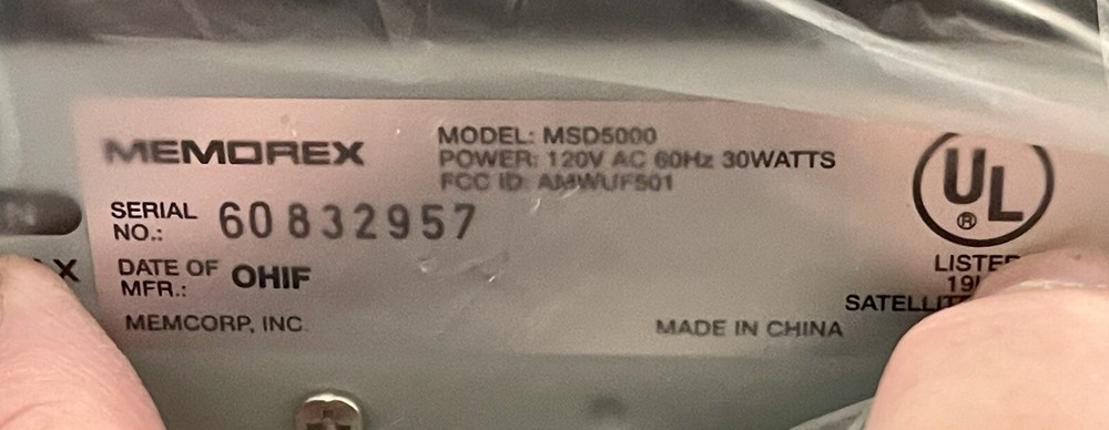 MEMOREX MSD5000 STAR SIGHT DSS DVD Player FREE SHIPN l👁️👁️