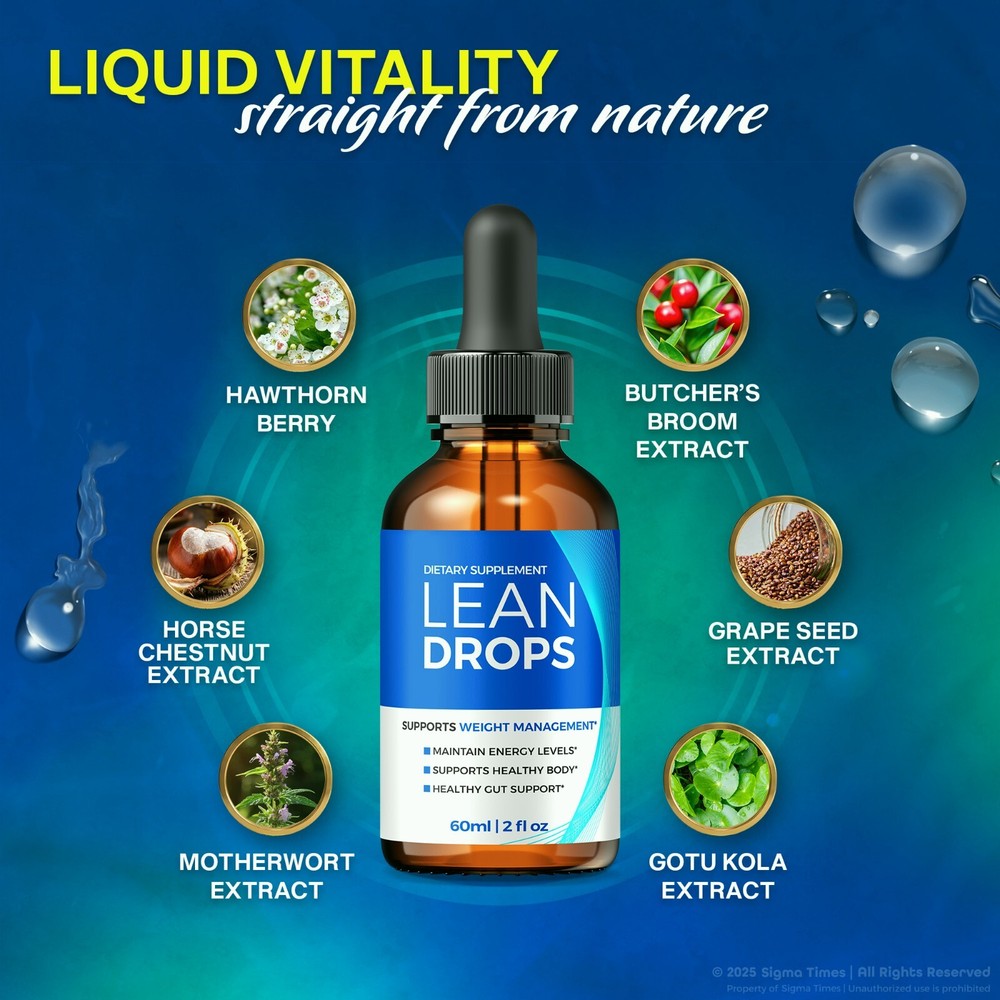 (5 Pack) Lean Drops for Weight Loss, Advanced LeanDrops Fat-Burning Formula