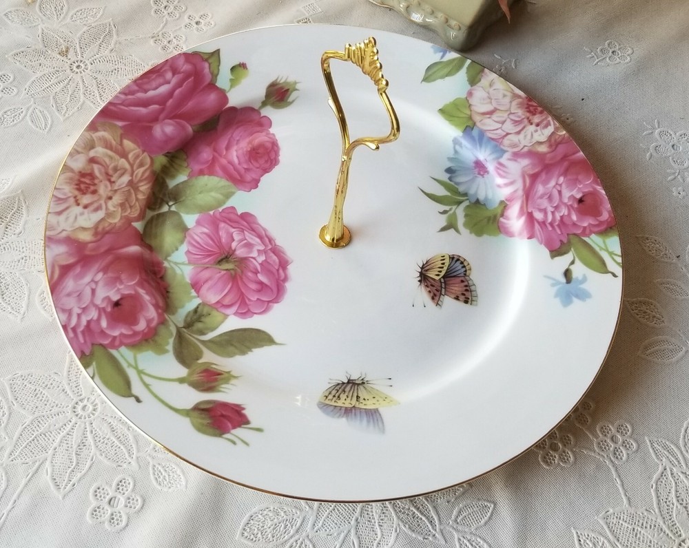 Gorgeous Gracie Cake Plate Cupcake Server Display Tray Spring & Summer