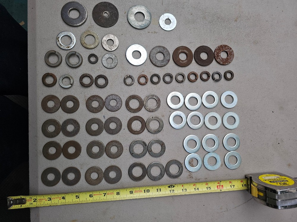 25JJ76 ASSORTED WASHERS, 66 COUNT, GOOD CONDITION