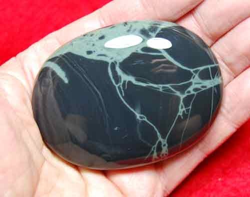 Spider Obsidian Soap-Shaped Palm Stone #1