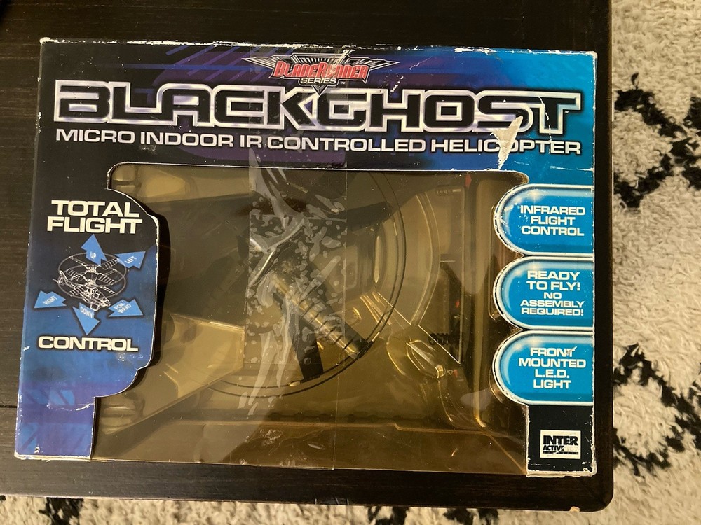 Black Ghost Micro Indoor IR Controlled Helicopter Blade Runner Series Rare