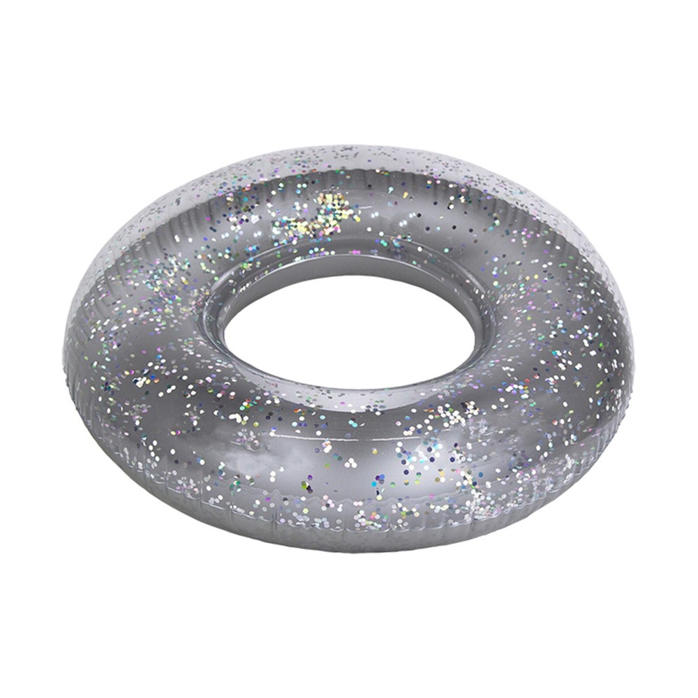 Poolmaster 36" Silver Glitter Tube Swimming Pool Float - 87133