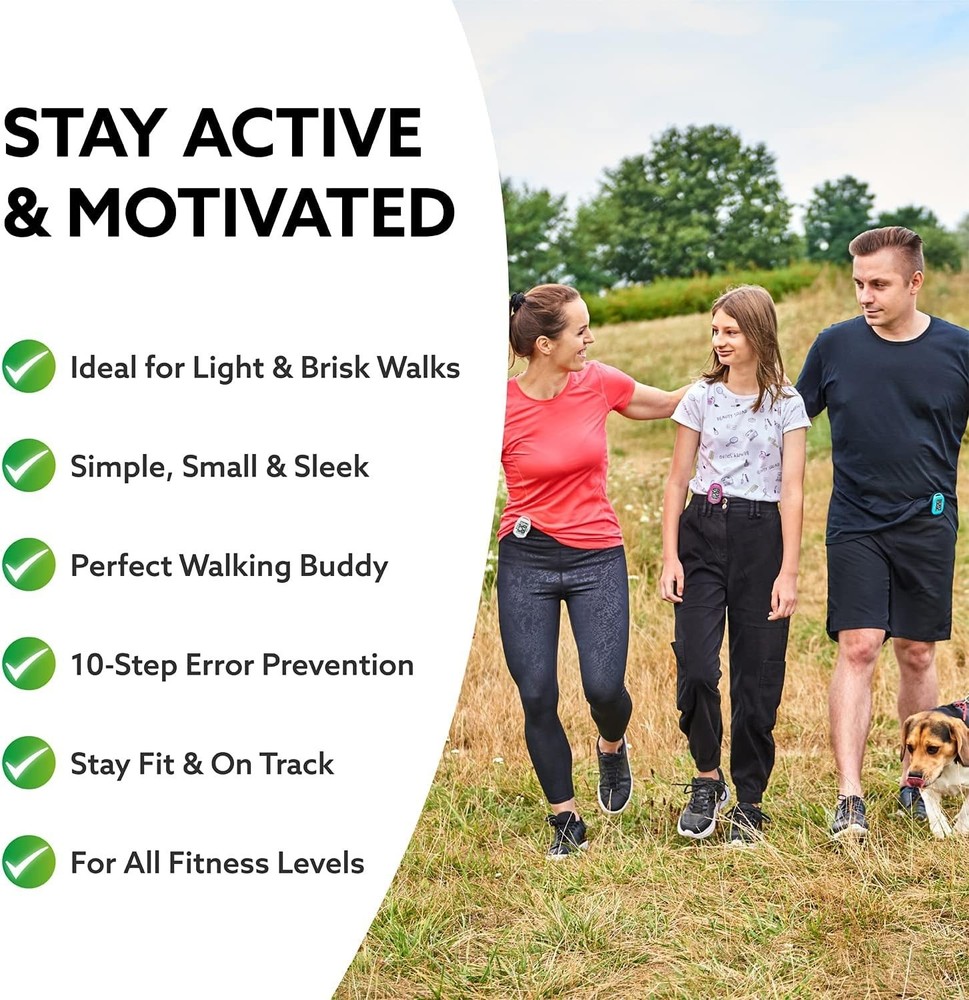 3D Tri-Axis Sensor Pedometer - Simple Step Tracker with User-Friendly Design