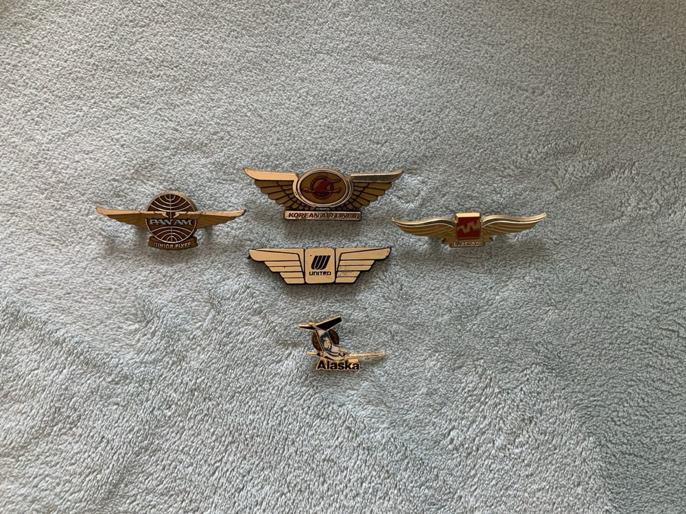 Vintage Gold Plastic Pilot Wing Pins