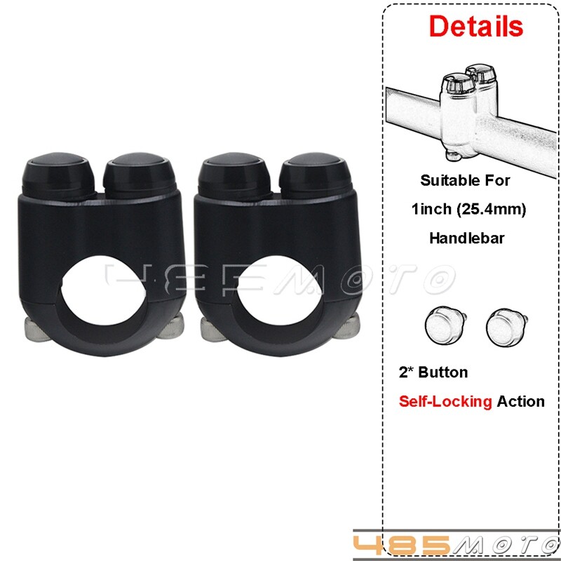 Universal Handlebar Switch Control Self Latch Button Switch For 1" Handle Bar