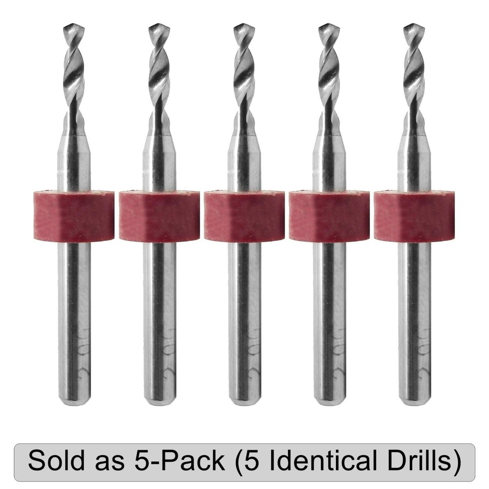 2.00mm Solid Carbide Drill Bit – 5 Pack – CNC – Factory Resharpened