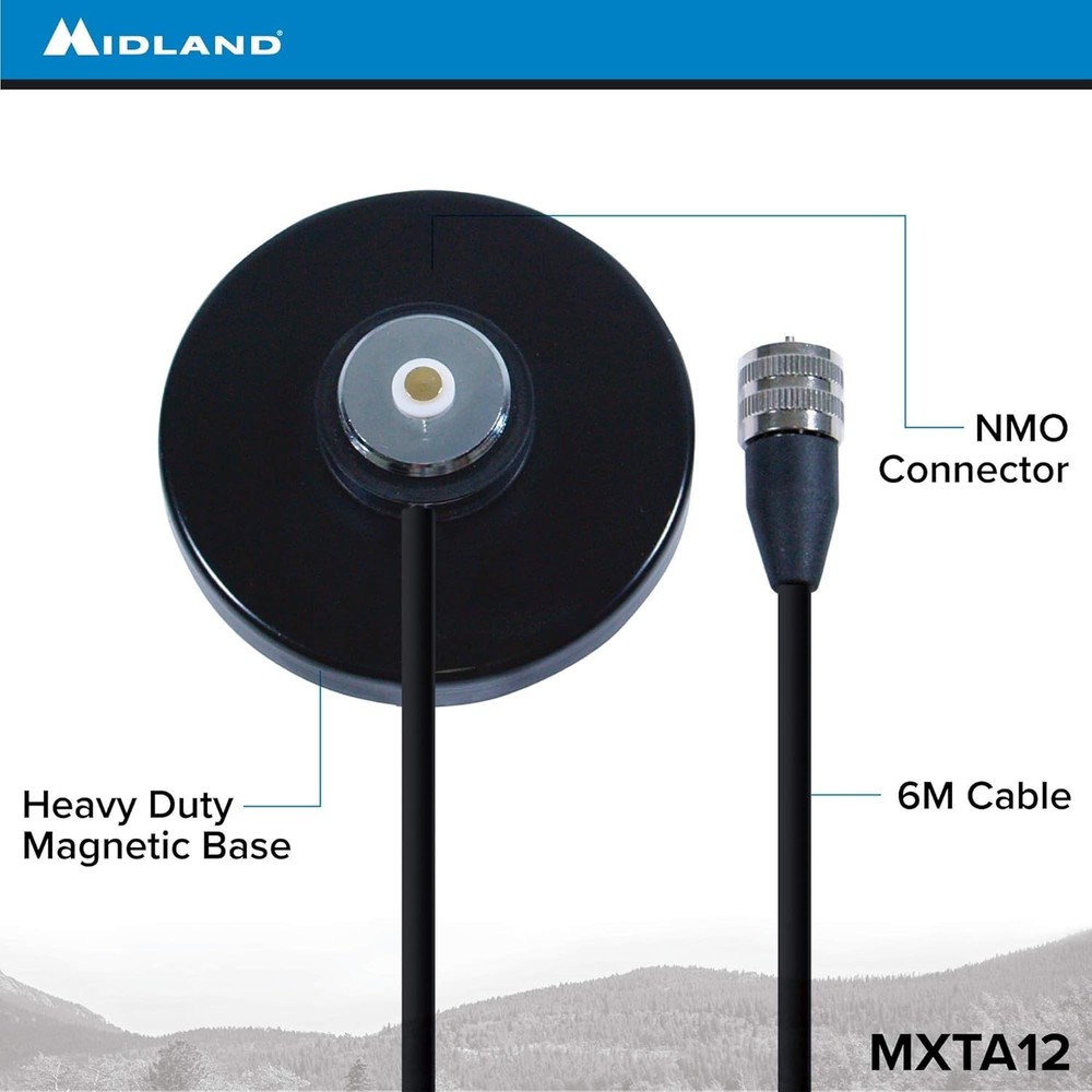 Efficient MicroMobile Mag Mount Antenna - Includes Batteries for Instant Use