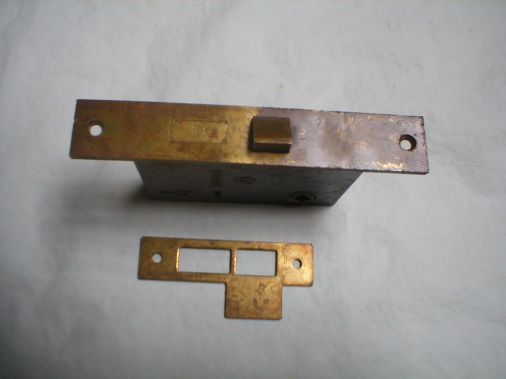 Antique Corbin Mortise Lock and Striker Plate