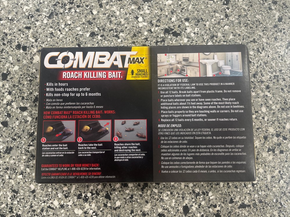 Combat Source Kill MAX Small Roach 12 PCS Kills Small Roaches