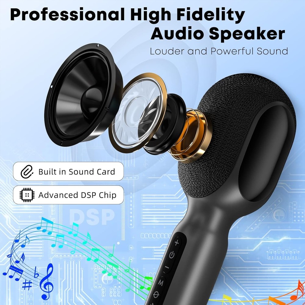 Wireless Bluetooth Karaoke Microphone Portable Speaker Mic