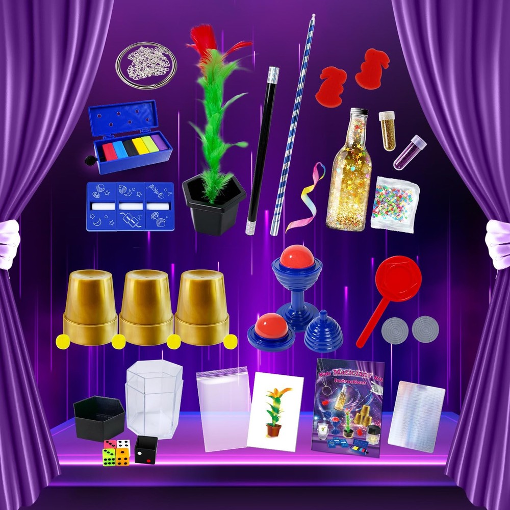 Kids Magic Kit, Magic Set with Instructions for Each Trick to Perform, Christ...