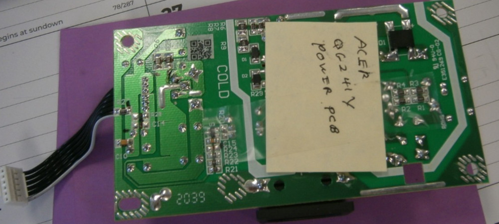 Acer QG241Y Power PCB