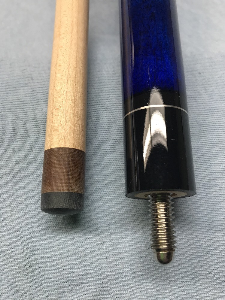 J&J Blue Stained Wrapless Dedicated Break Cue Stick